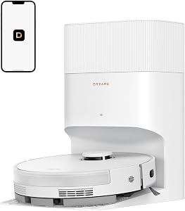 DREAME D20 Plus Robot Vacuum and Mop, 13,000Pa Suction, Self-Emptying with 5L Dust Bag, Du