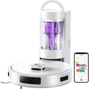 Robot Vacuum and Mop Combo, Robot Vacuum Cleaner with Bagless Self Emptying Station, 18000