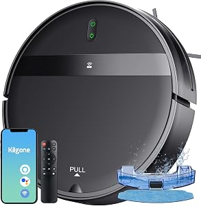 Kilgone Robot Vacuum and Mop Combo for Pet Hair & Homes - App/Voice Control, Tangle-Fr