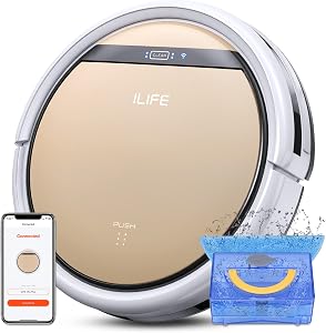 ILIFE V5s Plus Robot Vacuum and Mop Combo with Wi-Fi/App/Alexa, Automatic Self-Charging Ro