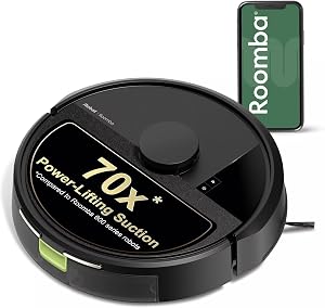 iRobot Roomba 105X Robot Vacuum, Smart LiDAR Mapping, 70X Power‑Lifting Suction, Custom Ro