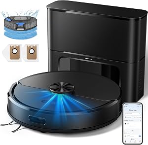Kilgone Robot Vacuum and Mop Self-Emptying, 6000Pa No-Tangle Suction, LiDAR Multi-Floor Ma