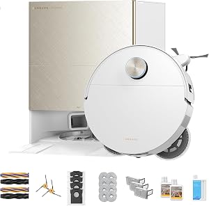 DREAME X60 Max Ultra Complete Robot Vacuum and Mop, Ultra-Thin Design, 35,000Pa Suction, S